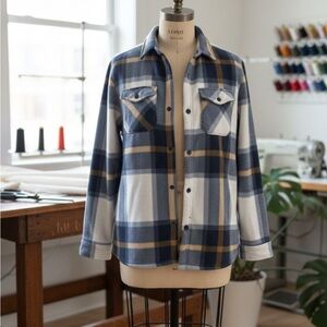 Original Deluxe Blue and Tan Shirt